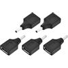 sourcing map Adattatore da USB A femmina a DC 35135 maschio 5 V convertitore di alimentazione per computer portatili, tablet, ventole, smartphone, lampada LED da scrivania, ricarica, 5 pezzi, nero