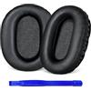 Aurivor Cuscinetti auricolari di ricambio per cuffie Sony WH-CH720N, compatibili con WH-CH710N/WH-RF400/WH-XB900N/MDR-RF895RK, coperture con schiuma ad alta densità in pelle proteica (nero)
