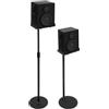 Duoruameng Set di 2 supporti per altoparlanti, regolabili in altezza, 75-140 cm, girevoli a 360°, supporto universale per altoparlante surround, per home theater e HiFi, nero