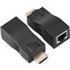 Jeanoko A RJ45 Adattatore, Convertitore Ripetitore Cavo Convertitore Ripetitore Supporto HDTV 1080 P 3D per HDTV per Industriale
