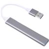 OSOLADY Hub Usb 3.0 in Lega Di Alluminio Mini a 4 Porte, Splitter Usb Compatto Per Computer, Adattatore Multiporta Per Trasferimento Dati Ad Alta Velocità, Per Laptop e Accessori Pc