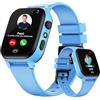 POKUJNFY Smartwatch Bambini GPS Chiama SOS Contatti Chat Telefono Modalità Classe Giochi Sveglia Torcia Impermeabile IP68 Digitale Regali Orologio Smartwatch Bambini Bambino Bambina