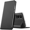 Verco case per Samsung Galaxy A51 Cover, Custodia a Libro Pelle PU per Samsung A51 Booklet Protettiva [magnetica integrata], Nero