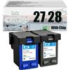AWDAXC 27 28 17 Ml Cartucce di Inchiostro, Compatibili per HP Deskjet 3320 3323 3325 3420 3535 3550 3650 3744 3745 3845 OfficeJet 4255 4256 4355 5608 5609 5679 5610 PSC 111