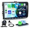 Motorsi Autoradio 4G+128G per VW Volkswagen Jetta Golf Passat Tiguan Seat Touran Skoda con Wireless CarPlay/Android auto,9" IPS Schermo stereo auto GPS,5G WiFi,USB,Type-C,Bluetooth,EQ,Telecamera
