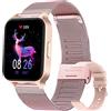 MYSHUN Smartwatch Donna, Orologio Fitness Tracker Impermeabil IP68 Cardiofrequenzimetro Sonno salute delle donne Contapassi Cronometro Notifiche Messaggi Controller Musicale per Android iOS