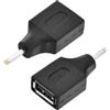 sourcing map Convertitore di alimentazione USB A femmina a DC 2507 maschio 5 V adattatore connettore per computer portatile, tablet, ventola, smartphone, lampada LED da scrivania, ricarica, 2 pezzi