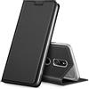 Verco Xperia XZ2 Cover, Custodia a Libro Pelle PU per Sony Xperia XZ2 Case Booklet Protettiva [magnetica integrata], Nero