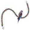 MR BAEQ Trespolo per Pappagalli Corda di Cotone Uccello, Posatoio per Pappagalli, 82 cm Posatoio Flessibile per Gabbia Uccelli, Calopsite, Inseparabili, Pappagallini, Colorata