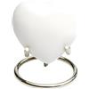 Royal Rapture Urna per Ceneri Umane Cuore Supporto Commemorativa, Bianco Liscio 3 | Royal Rapture contenitore ceneri, cofanetto funebre, scatola, vaso decorativo, condoglianze lutto regalo ricordo