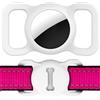 DLENP Airtag - Supporto per Collare per Cani, Silicone, per Il monitoraggio GPS, per Gatti e Gatti con Motivo osseo (1 Confezione (Bianco)