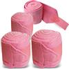 Pferdelinis Bende per cavallo, in pile con chiusura, set da 4 pezzi, con pratica custodia (Mini Shetland Pony (Mini Shetty), rosa)