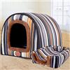 HANHAN Cuccia per cani extra large con tetto XL, grotta calmante labrador, cuscino ortopedico lavabile in vimini, cuscino riscaldato anti ansia da masticare, tenda grande piccola e resistente