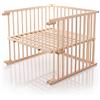 babybay kit di conversione culla babybay regolabile in continuo adatto per modello Maxi e letto laterale Boxspring I Dimensioni lettino: 140 cm x 89 cm in legno massello di faggio, natura non trattata
