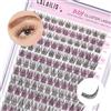 CALAILIS Ciglia singola CALAILIS 132 Pz DIY Cluster Ciglia D Curl Estensione individuale delle ciglia Volume di estensione delle ciglia Bussel Ciglia a casa (HD15-1,10-16MIX)