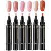 Salyeeluly Smalto Pennarello Per Unghie, On-e Step UV Nail Polishs Pen, 6 Pezzi | Kit Penne Unghie per Smalto Semipermanente Asciugatura Rapida, Non È Necessaria Alcuna Lampada UV, Per Donne, Ragazze