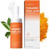 FluMisch Detergente Viso alla Curcuma e Acido Kojic - Schiuma Schiarente con Testine Massaggianti Morbide, Formula Esfoliante per Macchie Scure, 120ml