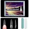 XFSRG 240 Pezzi Dual Nail Form a Ballerina Forme per Unghie Tip in Gel per Unghie Estensione French Nail Reverse French Dual Form con Mini Lima (2)