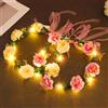 Zoestar Corona di fiori illuminata per capelli con LED per capelli, fascia per capelli da sposa floreale, copricapo per feste per donne e ragazze, 2 pezzi