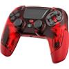 Oniverse Controller PS4 PS3 PC ANDROID iOS, Uscita per cuffie, Wireless, Vibrazioni regolabili, Touchpad, pulsanti macro posteriori, Modalità Turbo, Wake up, Giroscopio a 6 assi, Revolt (Mars Red)