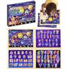 SAYHALO Set di 4 puzzle in legno per bambini, 60 pezzi, puzzle educativo a partire dai 3 anni, con sistema solare, numeri e alfabeto (lettere maiuscole e minuscole, 30 × 22 cm), giocattolo educativo, regalo
