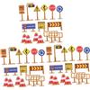 LRXIYODE Set di 45 Segnali Stradali Mini in Plastica per Bambini Gioco Educativo | Design Realistico, Leggero e Portatile, Adatto a Scuola, Sviluppa Abilità Cognitive, 45 Pezzi