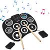 UPALDHOU Set di Batteria Elettronica Portatile Kit di Pratica Roll Up da 9 Pad con Uscita MIDI Design Ultraleggero per la Registrazione e il Gioco in Studio Domestico