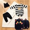 vinyle Abbigliamento per bambole Reborn: capi adatti a bambole da 18-22 pollici, completino a righe bianche e nere per bambole neonate, con zainetto e altri accessori