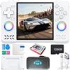 Coaptop Console di gioco portatile XF40H, 128 GB di memoria interna con 22.000 giochi, batteria da 4000 mAh, sistema Linux, schermo IPS da 4 pollici e custodia (bianco, 128G)
