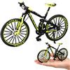 Foreverup Mini Bicicletta Giocattolo 1:8, Modellino di Bicicletta, Modello Mini Bici, Finger Mountain bike, Collezione Decorativa, per Bambini per l'insegnamento Casa Ufficio Club (Nero, Verde)
