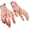AKTOUR Set di chiavi per cani, mani e piedi, spaventoso, sanguinante, rotto, parti del corpo, decorazioni per Halloween, 4 pezzi (piedi e mani), giochi per bambini di 3 mesi (A, taglia unica)