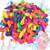 Generic 500 palloncini ad acqua multicolore, piccoli palloncini colorati con 2 ugelli per tubi flessibili per bambini, giochi estivi all'aperto, combattimenti acquatici, feste in piscina e divertimento in