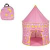 Lemag srl Lemag Tenda Gioco per Bambini 105x105x135 cm - Casetta Tenda da Interno ed Esterno per Cameretta e Giardino - Gioco Immaginativo Pieghevole - Disponibile in Rosa e Blu