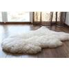 Robert's Rugs Tappeto in vera pelle di pecora, 110 cm, per soggiorno, morbida, camera da letto, soffice tappeto per pavimento