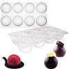 Noaxylic Stampi in Silicone, Stampi Silicone Dolci, 8 Cavità Moule per Cioccolato a Sfera, Ø 65 mm, Stampo Cioccolato, Moule per Dolci, per Pallina di Chocolate, Budini, Torte, Mousse a Cupola, Bianco