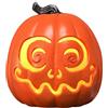 AKTOUR Statua a forma di zucca, Lant, ERN, scena di Halloween, decorazione divertente con zucca, Lant, ERN, Illumin Ation, scava fuori grande, ornamento per alberi di Natale elegante (arancione, 24 x