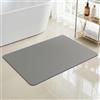 LIMNUO Tappeto da Bagno, Tappetino per Bagno, Tappeti Assorbenti ad Asciugatura Rapida, Tappetini Antiscivolo e Antimuffa per Vasca, WC e Doccia, per Mantenere l'Igiene e la Pulizia (Grey, 43X80cm)