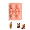 KONFEN Stampo Ghiaccio Silicone 4 Cavità 3D Forma Di Orsacchiotto Stampi Riutilizzabile 14,5x11 cm Per Cocktail Whisky Succhi Cubetti Di Ghiaccio Riutilizzabili E Ghiaccioli