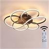 Lichtsse LED Dimmerabile Plafoniera Con Funzione Memoria, 72W Lampada Da Soffitto Forma Fiore Creativa, Paralume In Acrilico Alluminio Soggiorno Plafoniera for Camera Da Letto for Bambini Φ60cm*H13cm
