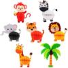 MORAINJAY 7 decorazioni per feste di compleanno a tema animali della giungla, leone, tigre, elefante, a nido d'ape, centrotavola a tema zoo, decorazioni per feste
