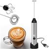 LEBENLANG Frullino montalatte elettrico ricaricabile - Connessione USB & Incl. frusta extra I Schiuma latte cappuccino Milk frother I Cappuccinatore Monta latte per cappuccini Frustino Cappucinatore