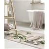 Pierre Tappeti Tappeto EMOZIONI BROCCHE moderno floreale fiori elegante lavabile antiscivolo cm.58x80 passatoia multiuso bagno cucina ingresso