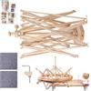 Generic Rondini per filati di legno, avvolgitore per ombrelli da 42 cm, supporto regolabile per matassa, strumento in legno con morsetto robusto, attrezzatura per gli amanti del lavoro a maglia, organizer per
