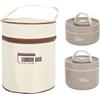 Miokycl Contenitore per Pranzo Isolato Miokycl Box Termico Portatile Multifunzione Sigillato in Acciaio Inossidabile 304 con Borsa Termica (2 pezzi)