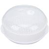Cuque Vaporiera per Microonde, Contenitore per Microonde Vaporiera Riscaldata con Coperchio Cestello per Cottura a Vapore(Misura Media a Strato 23x11cm)