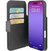 cellularline - Cover Book Agenda - Custodia a libro in eco-pelle - Compatibile con iPhone 17 Pro Max - Tecnologia Antibatterica Microban integrata - Nero