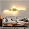 Comely LED Applique da Parete, 27 W 3000LM Oro Lampada da Parete 3000K | Lunga Linea Lampada da Parete Moderna, Lampada a Muro per Soggiorno, Camera da Letto, Scala, Corridoi
