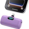 QODJN Mini Power Bank USB C 5000mAh, 15W PD Ricarica Rapida Powerbank Ultra Compatto Caricabatterie Portatile Batteria Esterna con LED Display per iPhone 17/16/15, Samsung Galaxy, Note, Huawei ecc