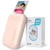 Liene Stampante Fotografica Portatile 2 x 3 con 50 Zink Carta Autoadesiva, Mini Bluetooth per iOS/Android Smartphone, Istantanea per iPhone