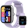 PTHTECHUS Smartwatch per Uomo Donna, IP68 Impermeabile Orologio Smartwatch con Effettua/Risposta Chiamate Contapassi Cardiofrequenzimetro, 120+ Modalità Sportive, Orologio Fitness Smart Watch Android iOS, Viola